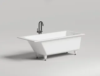 Ванна из искусственного камня Salini Cascata S-Sense 104113G 170x75см белый глянцевый